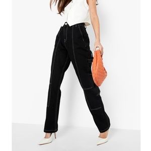 Black Cargo Jeans